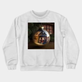 Christmas Ornament with Santa and Family Crewneck Sweatshirt